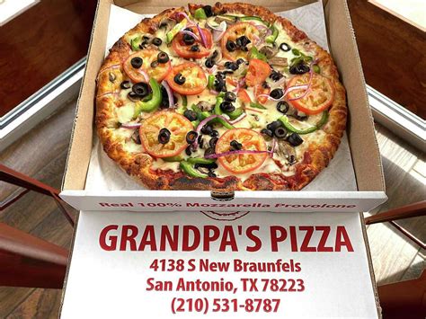 Grandpas pizza - Grandpa’s Pizza. 27030 Old 41 Rd, Bonita Springs. Grandpa’s offered a wide variety of pizzas, calzones, and stromboli and draws folks from miles around. They offer thin or thick crusts and add your favorite toppings. Choose a green or black olive pizza or more traditional toppings like pepperoni and sausage.